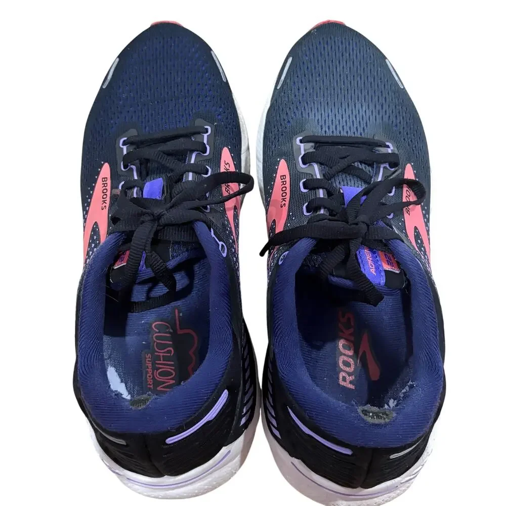 Brooks Adrenaline GTS 22 Black Coral Purple Women’s Athletic Sneakers 9 Wide